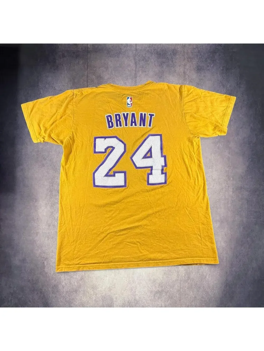 Adidas Lakers Kobe Bryant 24 yellow cotton t-shirt